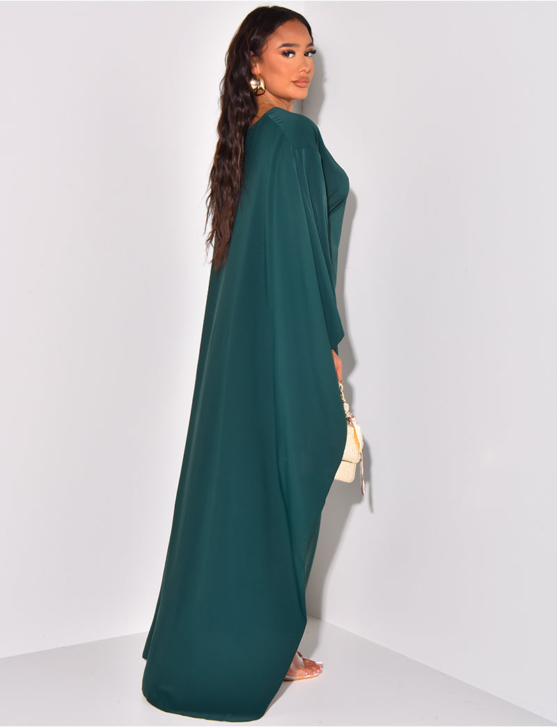 Amira – Maxikleid Damen mit Cape-Ärmeln