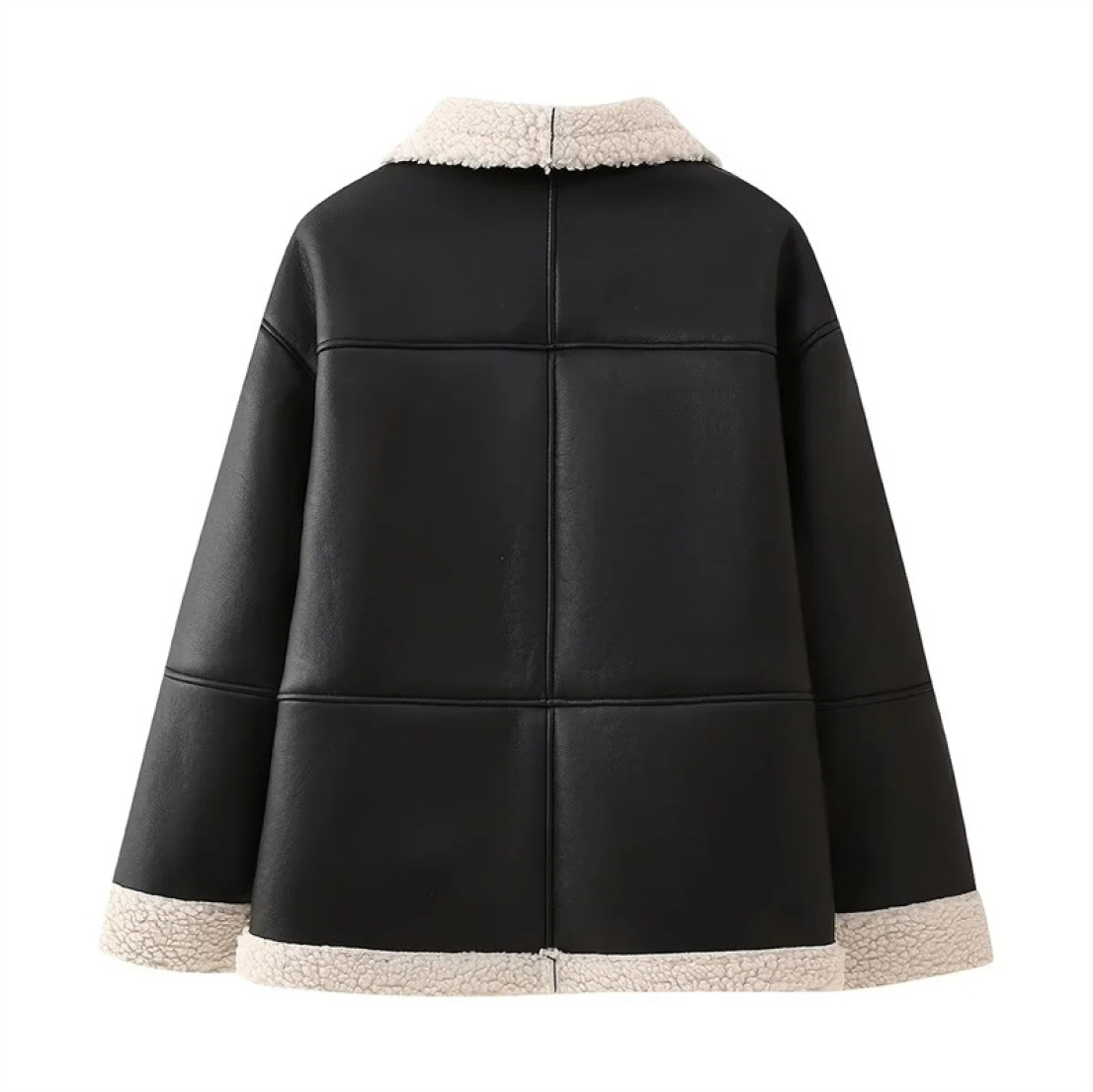 Amelie – Oversize Winterjacke mit Fellimitat