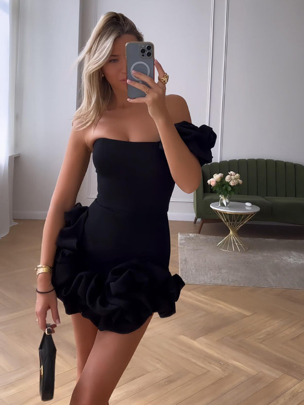 Jazlyn | Mini vestido de un hombro