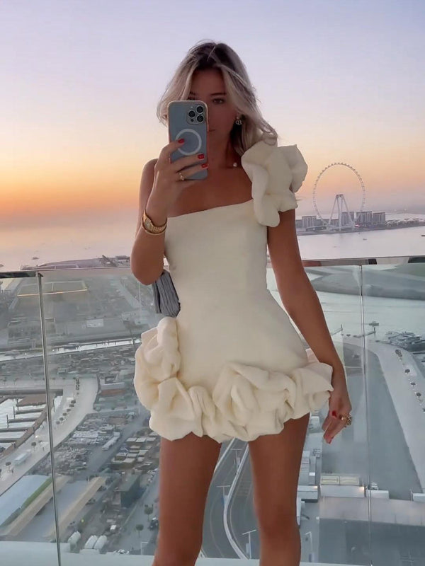 Jazlyn | Mini vestido de un hombro
