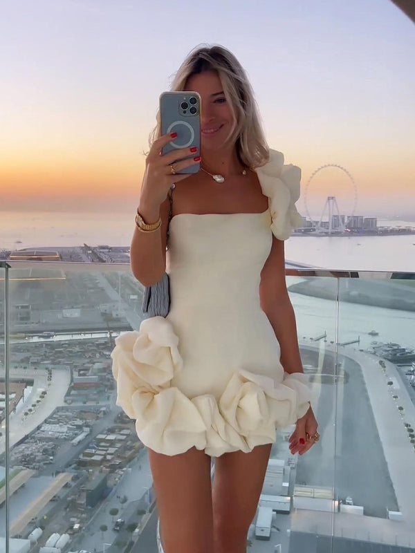 Jazlyn | Mini vestido de un hombro