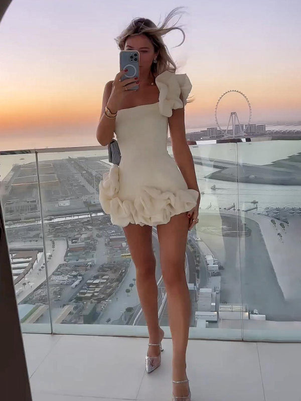 Jazlyn | Mini vestido de un hombro