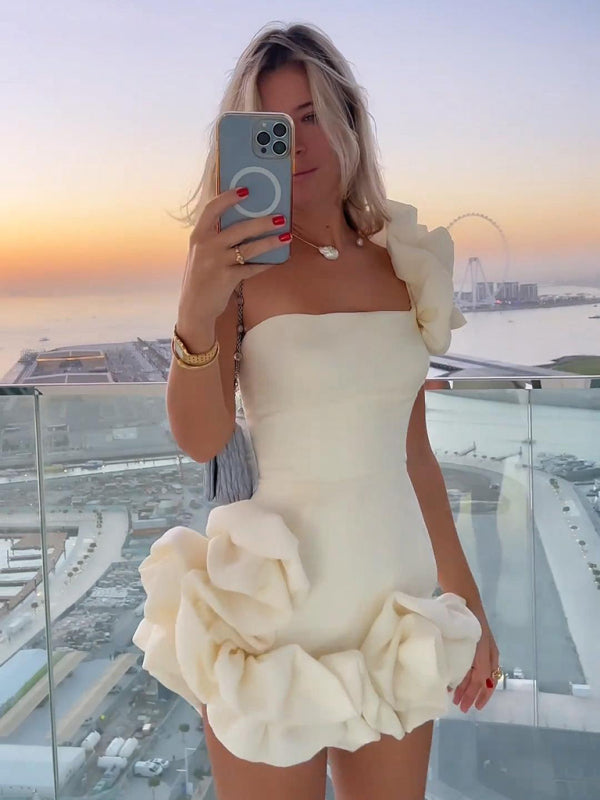 Jazlyn | Mini vestido de un hombro