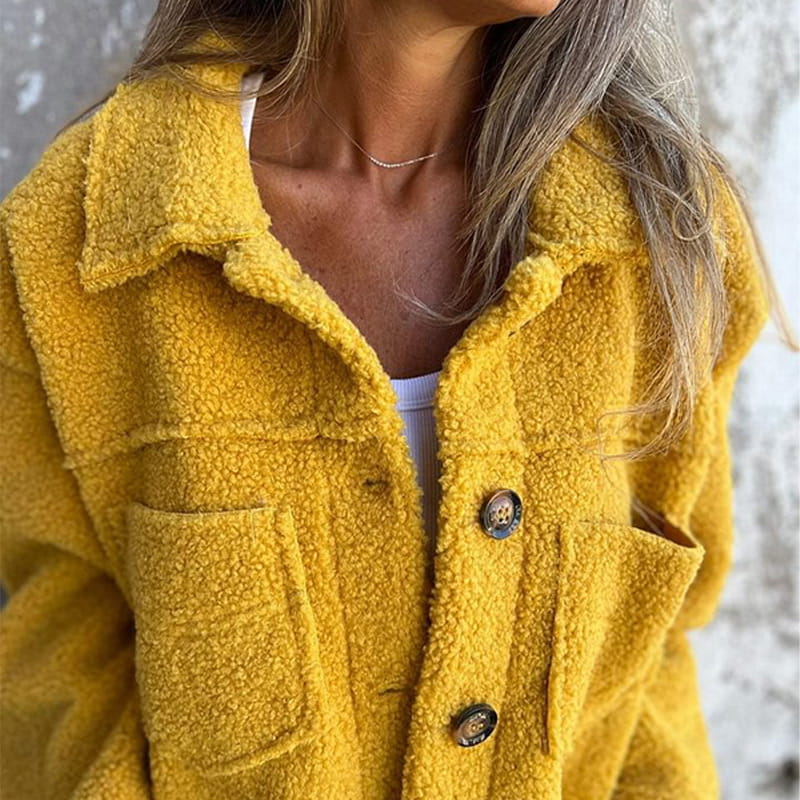Sofia - Damen Teddyjacke Übergangsjacke