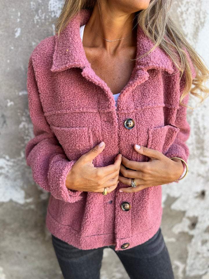 Sofia - Damen Teddyjacke Übergangsjacke