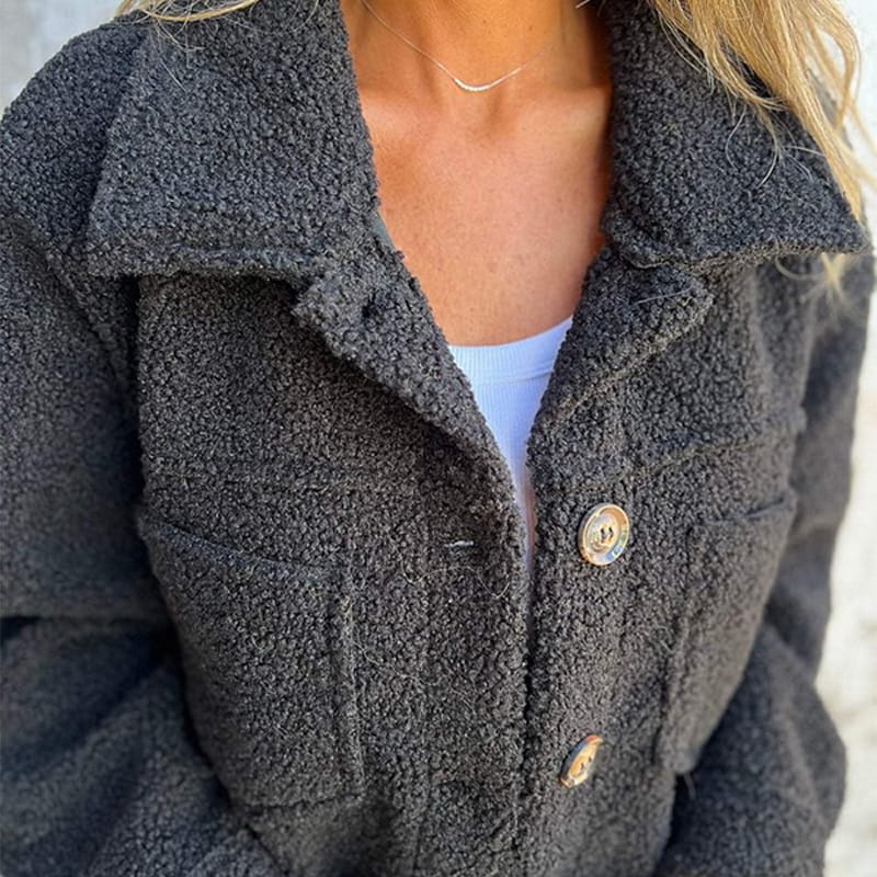 Sofia - Damen Teddyjacke Übergangsjacke