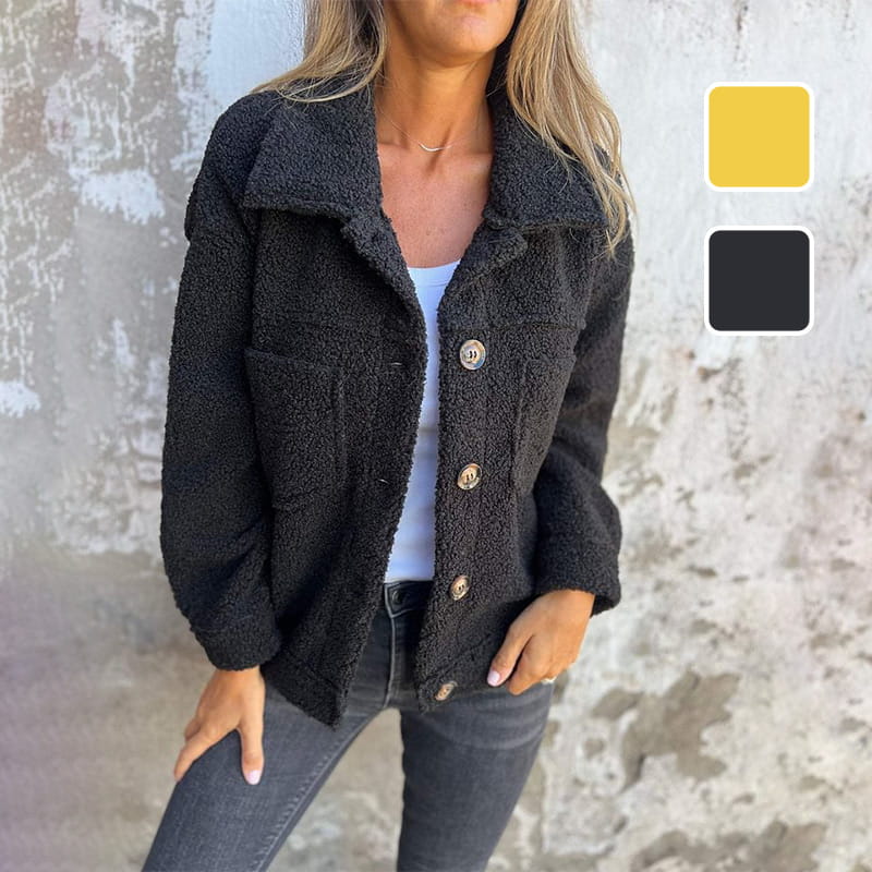 Sofia - Damen Teddyjacke Übergangsjacke