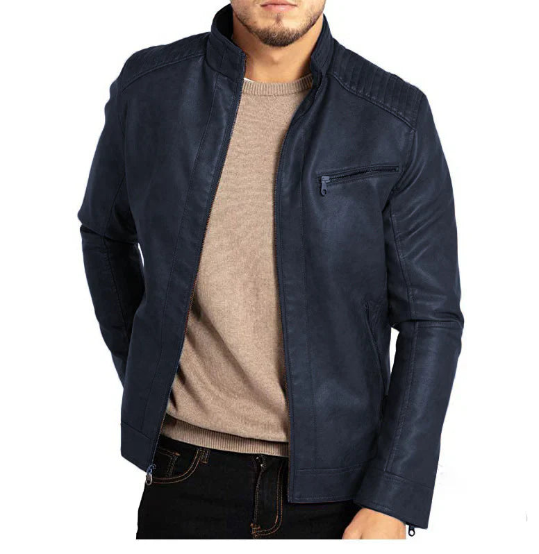 Leo – Klassische Biker Lederjacke Herren