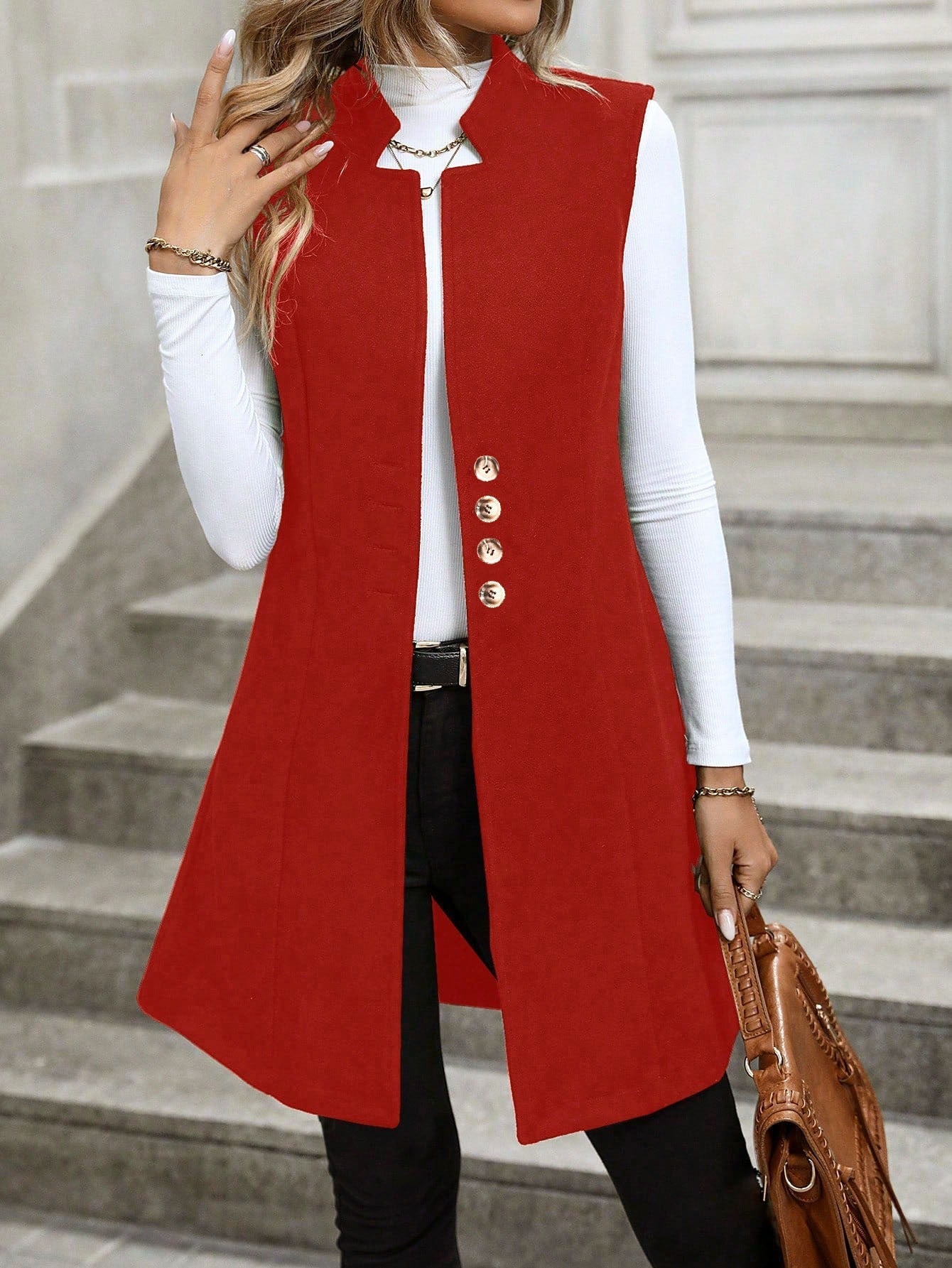Aria – Damen Weste mit Knopfleiste und elegantem Schnitt