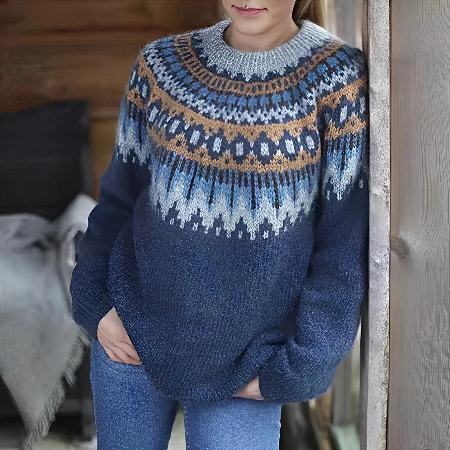 Soraka – Strickpullover mit Norweger-Muster