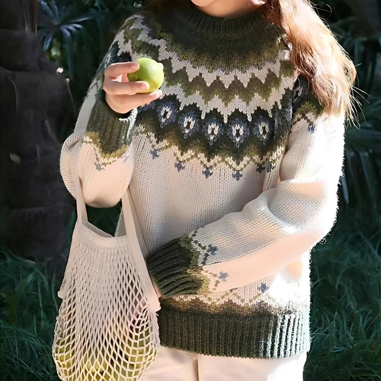 Soraka – Strickpullover mit Norweger-Muster