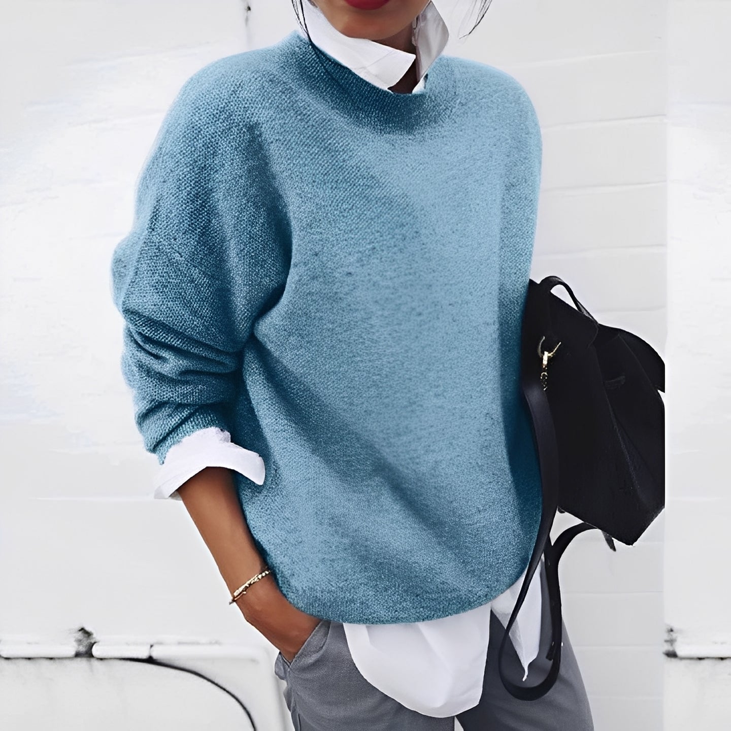 Amelia - Damen Pullover mit Rundhalsausschnitt
