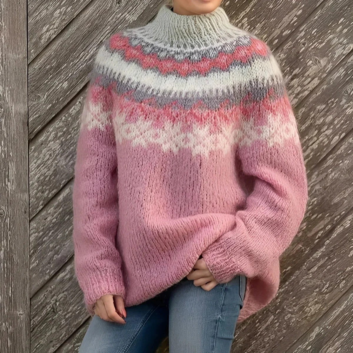 Soraka – Strickpullover mit Norweger-Muster