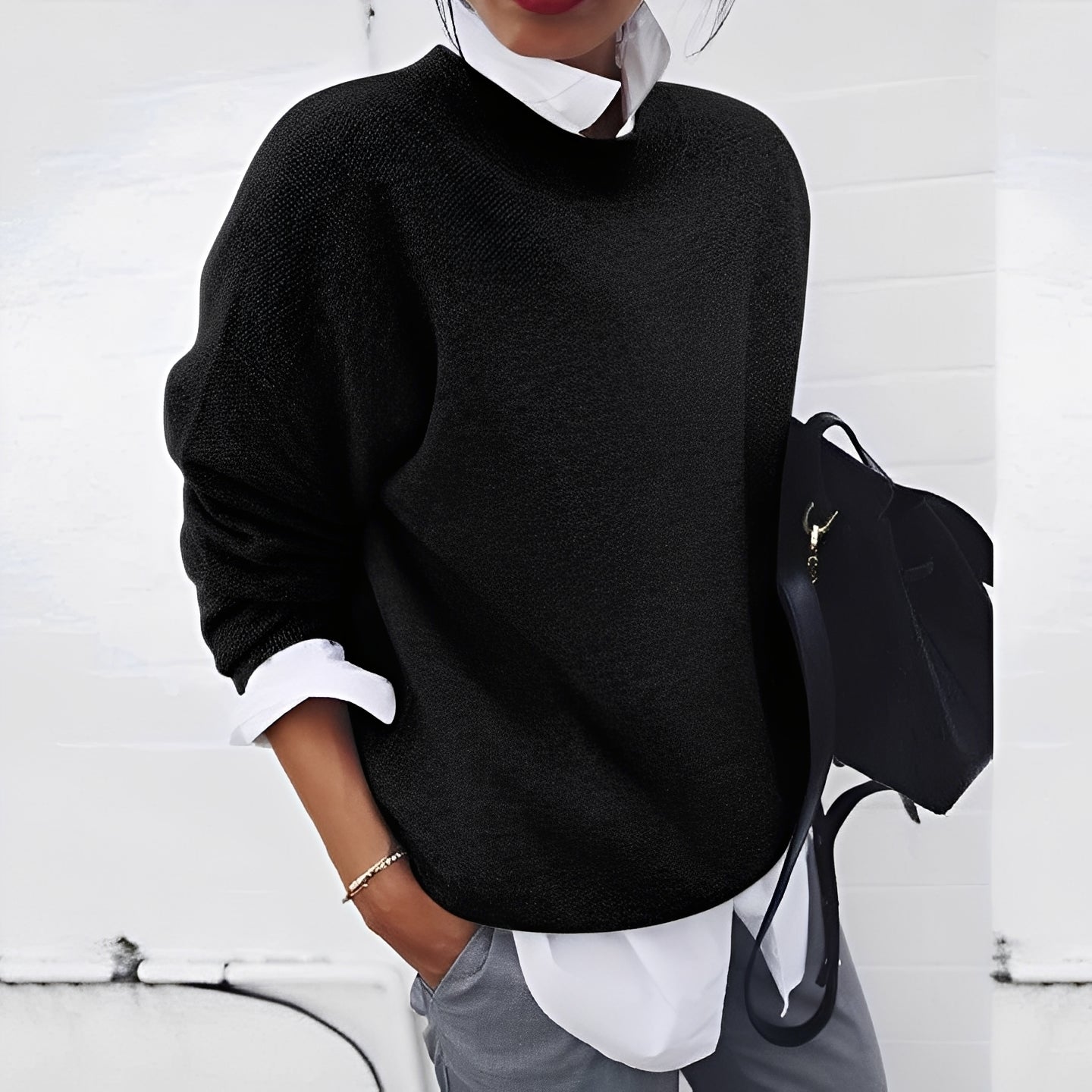 Amelia - Damen Pullover mit Rundhalsausschnitt