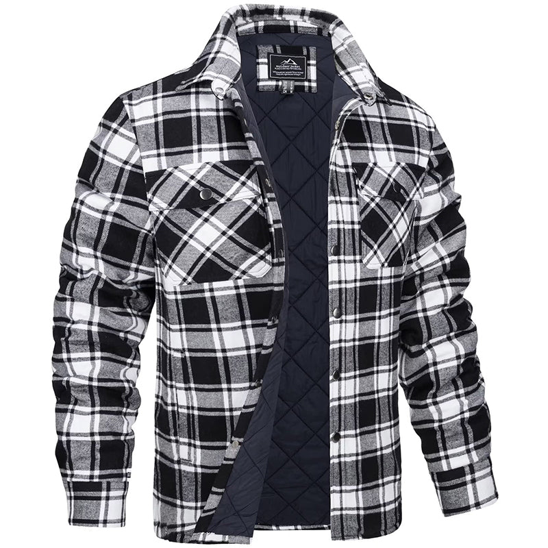 Finn - Herren Flanellhemd mit Fleece-Futter und Karomuster