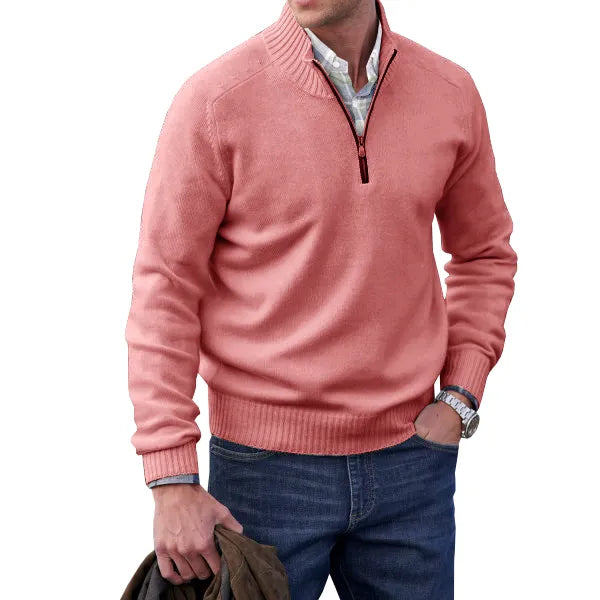 Tom – Herrenpullover mit Reißverschlusskragen