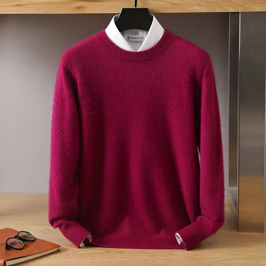Luca - Herren kaschmir Pullover mit Rundhalsausschnitt