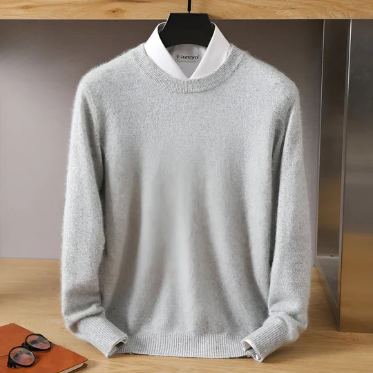 Luca - Herren kaschmir Pullover mit Rundhalsausschnitt