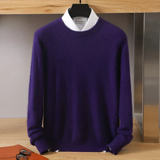 Luca - Herren kaschmir Pullover mit Rundhalsausschnitt