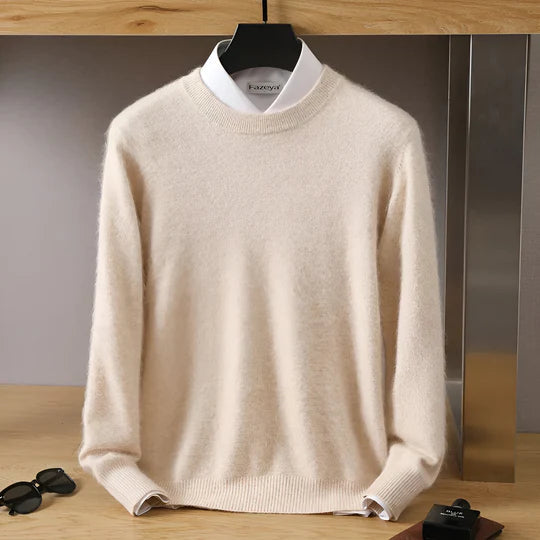 Luca - Herren kaschmir Pullover mit Rundhalsausschnitt