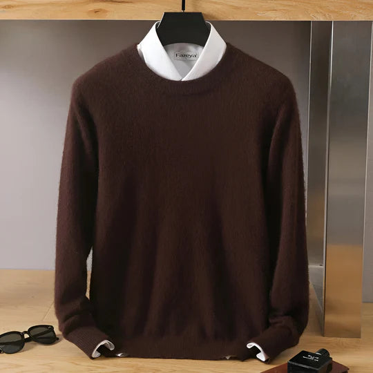 Luca - Herren kaschmir Pullover mit Rundhalsausschnitt