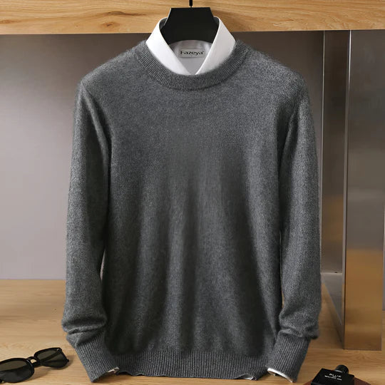 Luca - Herren kaschmir Pullover mit Rundhalsausschnitt