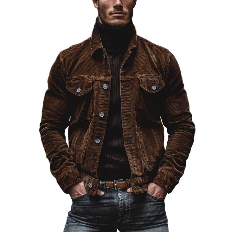 Daniel - Herren Cordjacke Übergangsjacke Freizeit