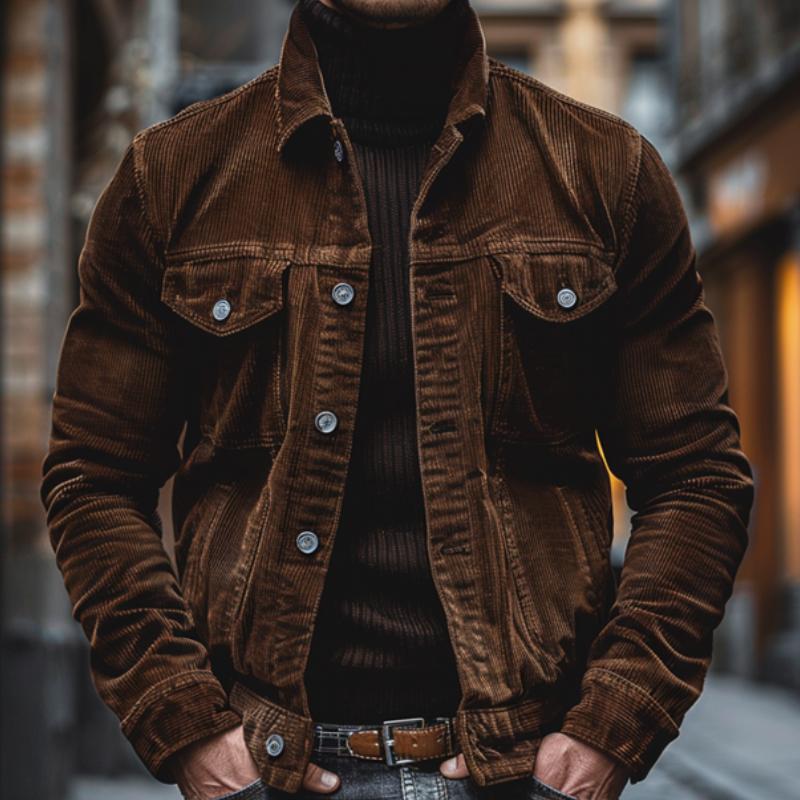 Daniel - Herren Cordjacke Übergangsjacke Freizeit