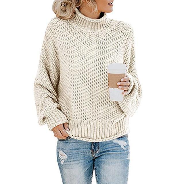 Clara – Winter Pullover mit hohem Kragen
