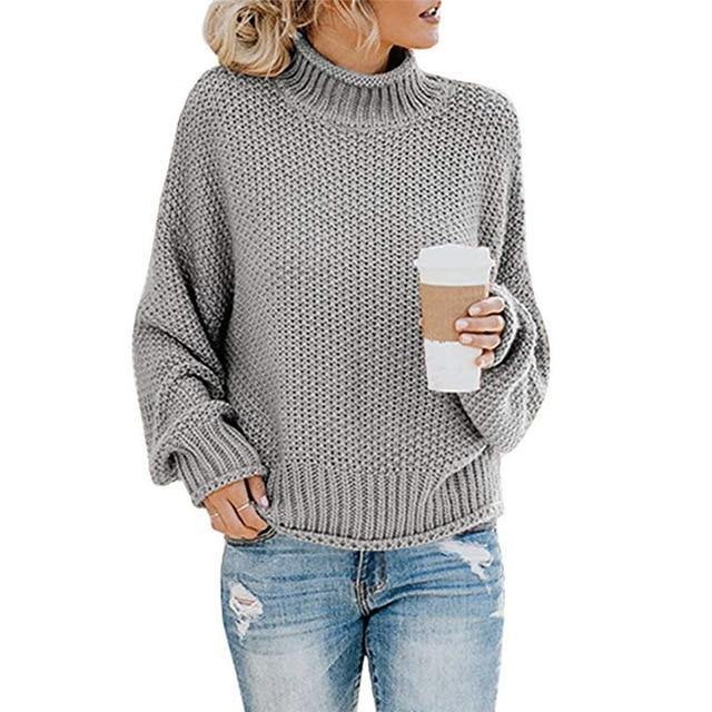 Clara – Winter Pullover mit hohem Kragen