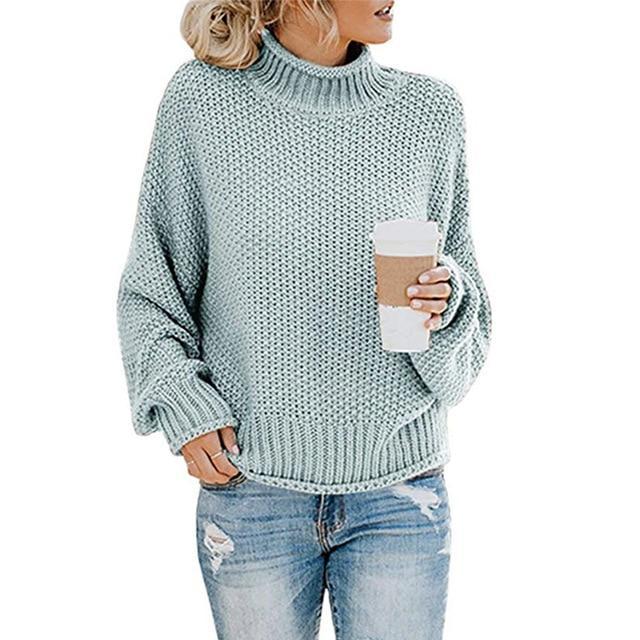 Clara – Winter Pullover mit hohem Kragen