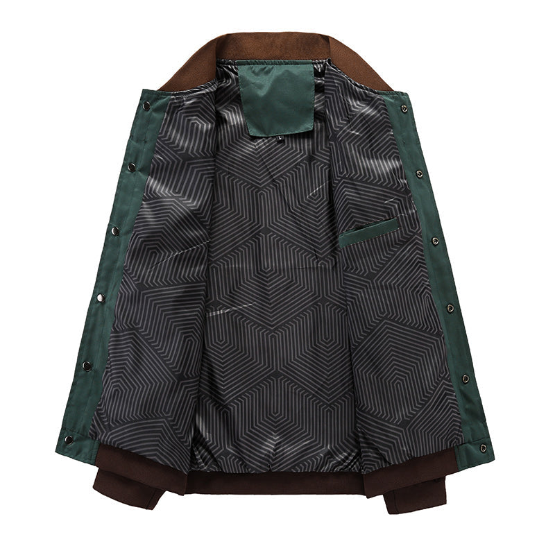 Finn - Herren Collegejacke lässig mit Knöpfen
