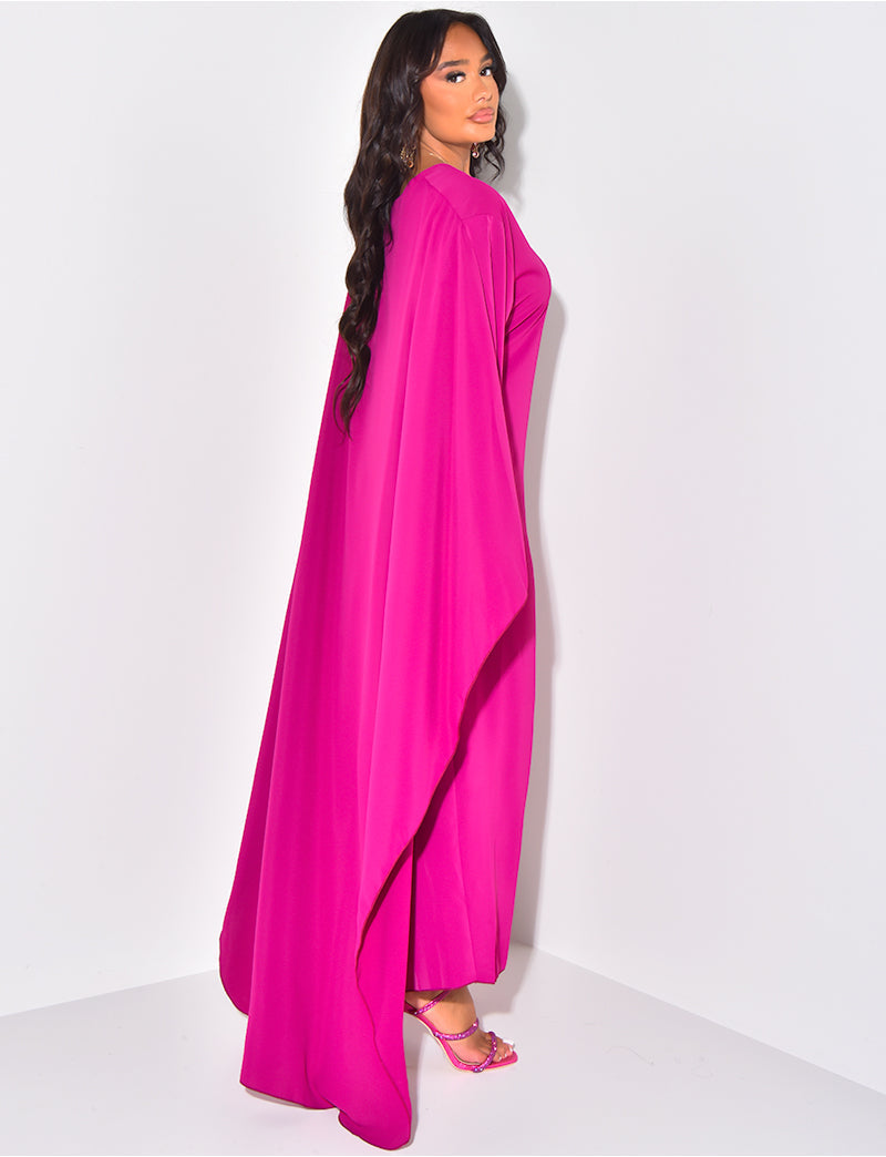 Amira – Maxikleid Damen mit Cape-Ärmeln