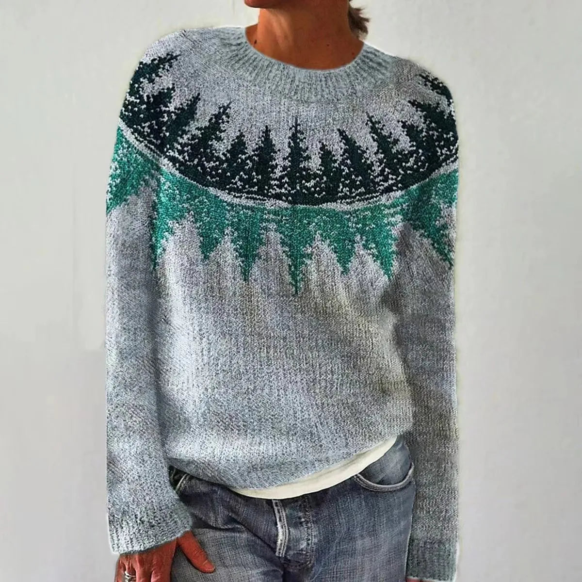Anna – Farbverlauf Strickpullover Damen