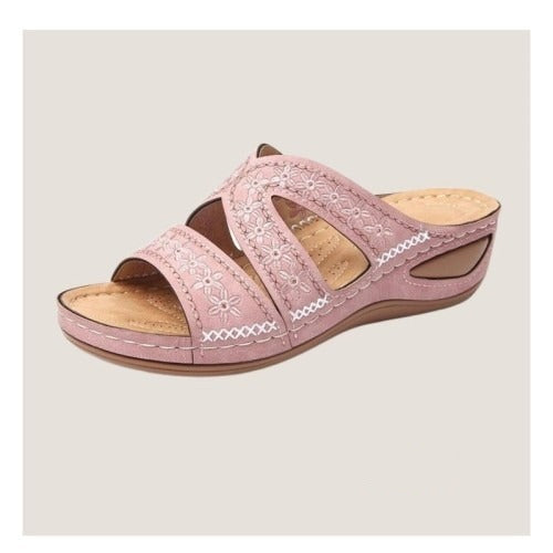 Mila – Komfort-Pantolette mit floralem Muster