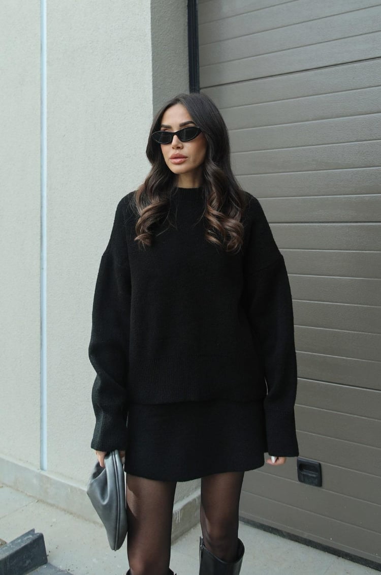 Lina – Strickpullover mit Minirock Damen