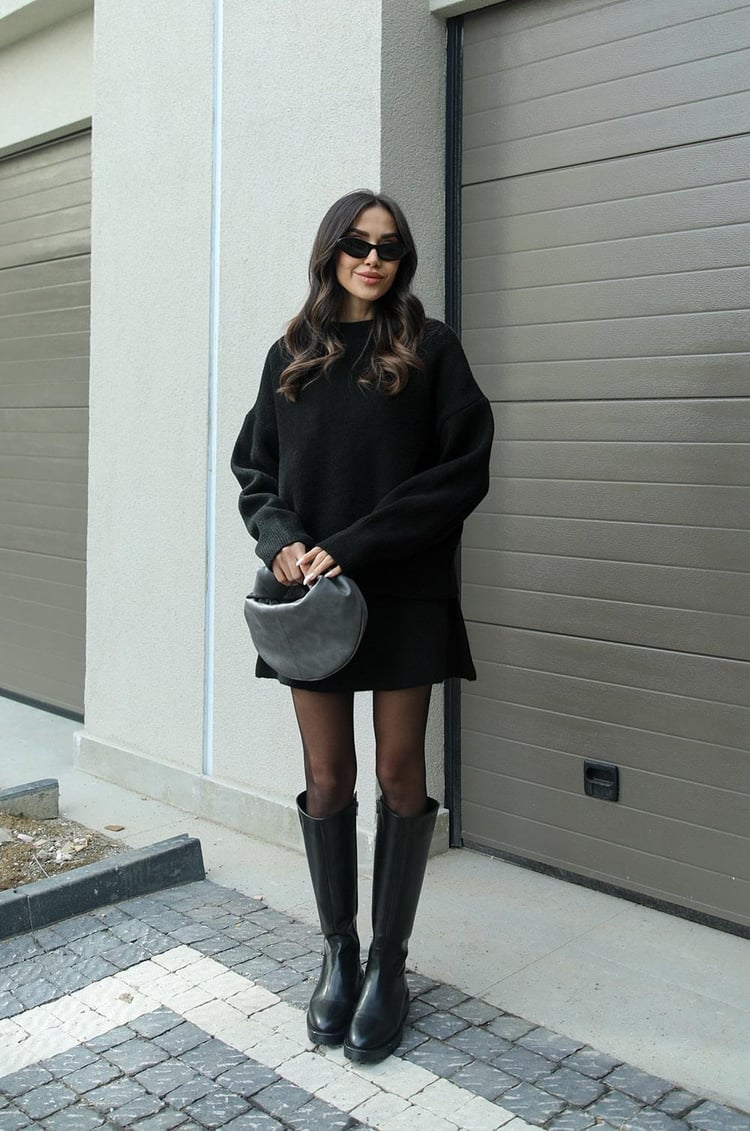 Lina – Strickpullover mit Minirock Damen