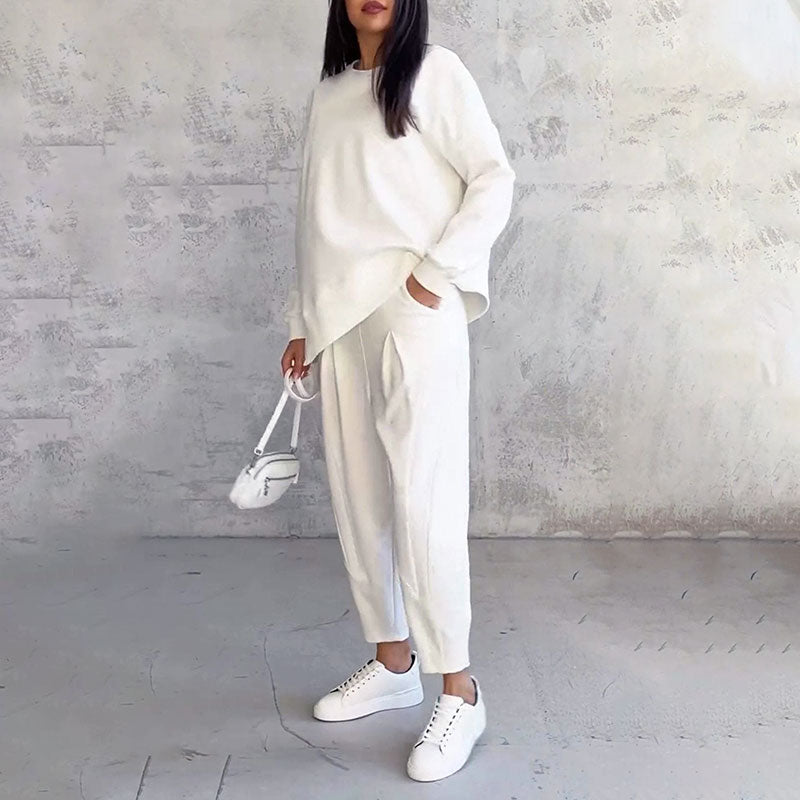 Elena - Damen Zweiteiler Set mit Longsleeve und Hose