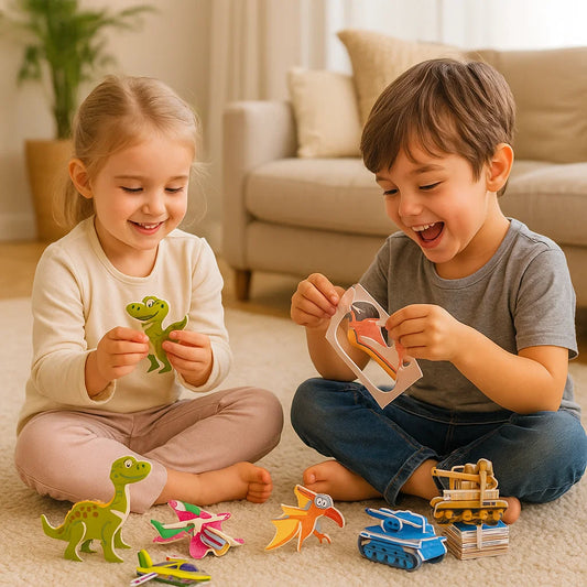 3D Cartoon Puzzle Set for Kids