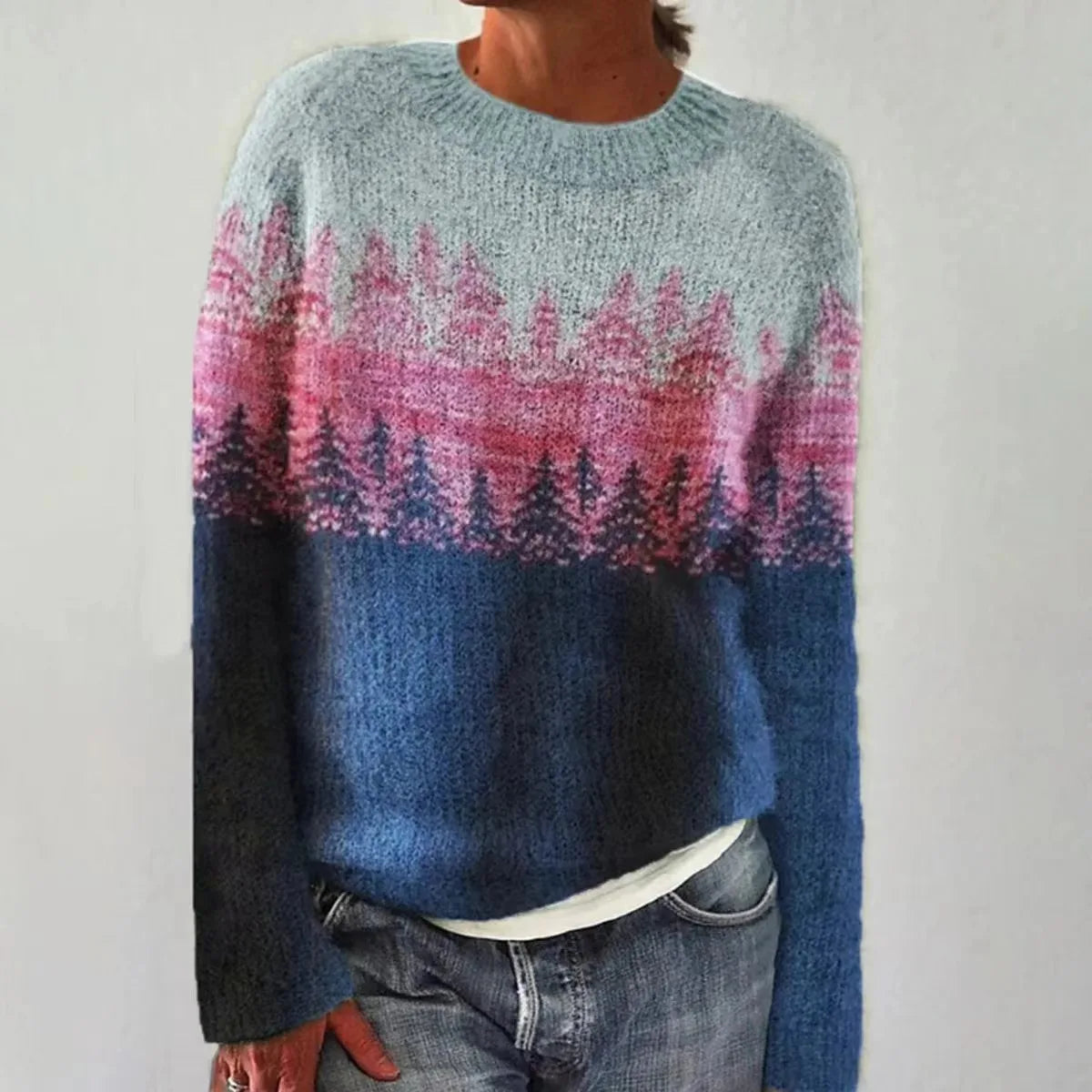 Anna – Farbverlauf Strickpullover Damen