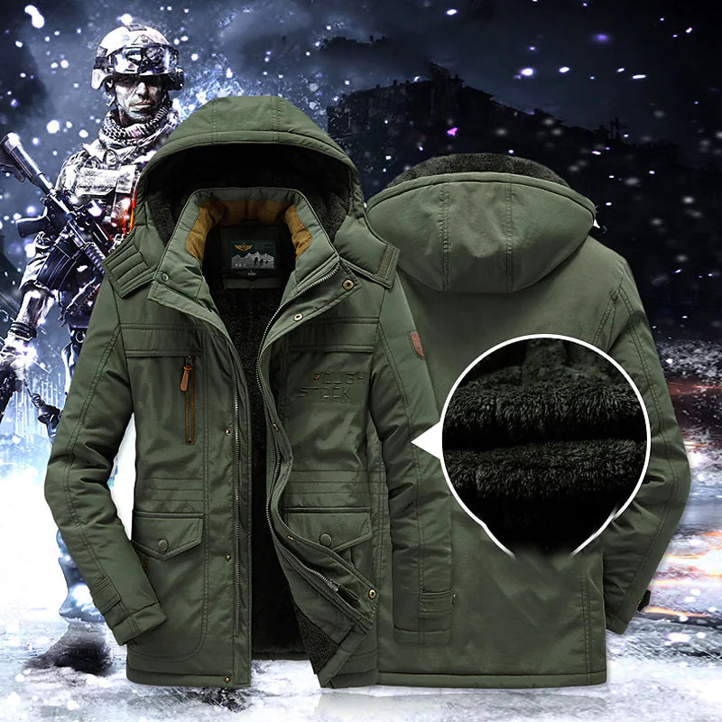 Ruben – Herren Winterjacke mit Kapuze und warmem Innenfutter