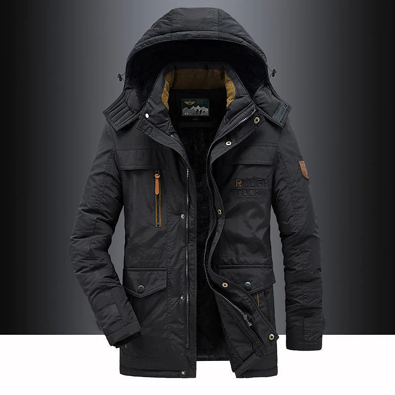Ruben – Herren Winterjacke mit Kapuze und warmem Innenfutter