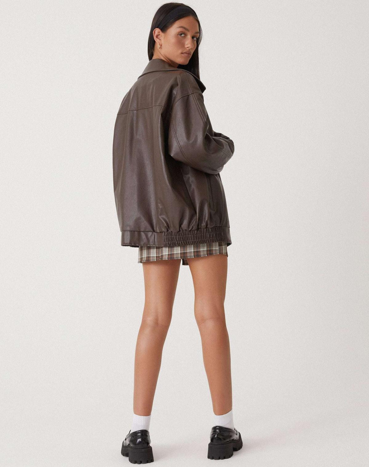 Siena – Oversize Kunstlederjacke Damen