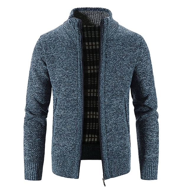 Liam - Strickjacke für Herren mit Reißverschluss und Stehkragen
