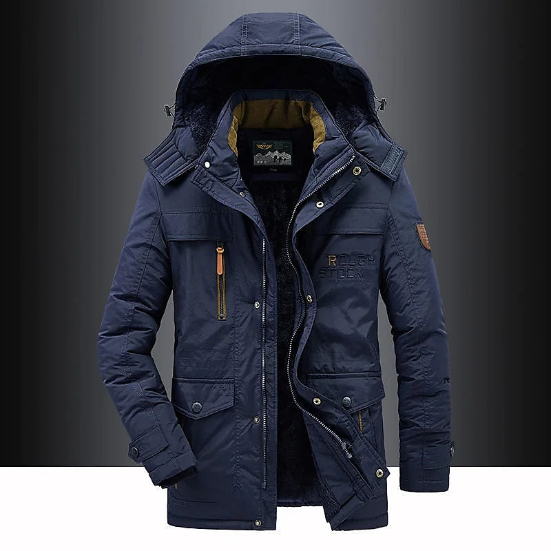 Ruben – Herren Winterjacke mit Kapuze und warmem Innenfutter