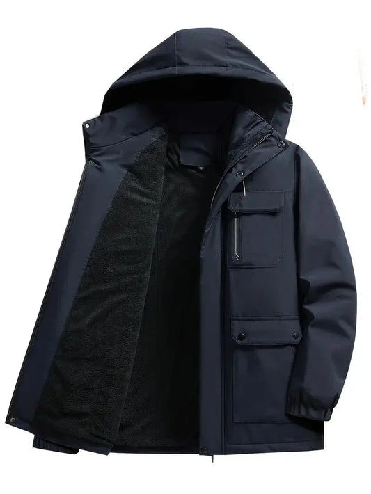Lars – Winterjacke Herren mit Kapuze und Fleecefutter
