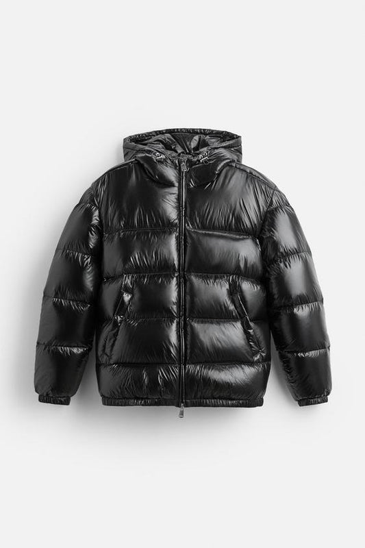 Adrian - Herren Daunenjacke mit Kapuze, modische Winterjacken casual
