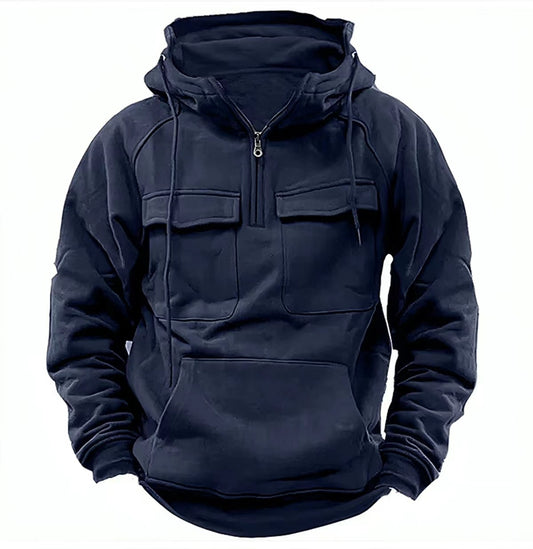 Leon - Herren Hoodie mit Brusttaschen und Kapuze