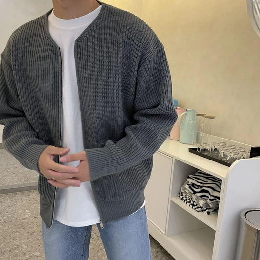 Noah - Herren Strickjacke mit Reißverschluss