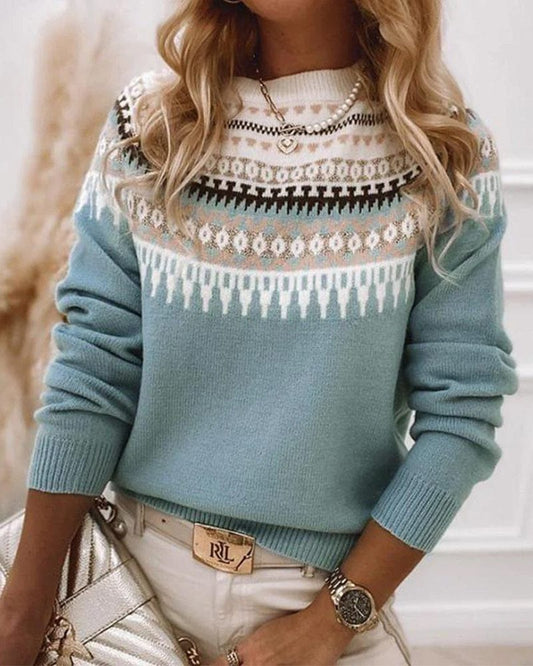 Sophie – Gemusterter Strickpullover Damen